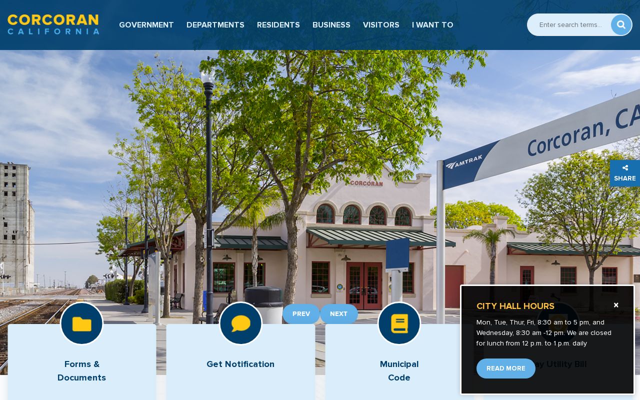 Corcoran criminal records city and police navigation